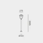 Vintage venkovní kandelábr v mědi a mosazi, 2 výšky - Calmaggiore od Il Fanale Viadurini