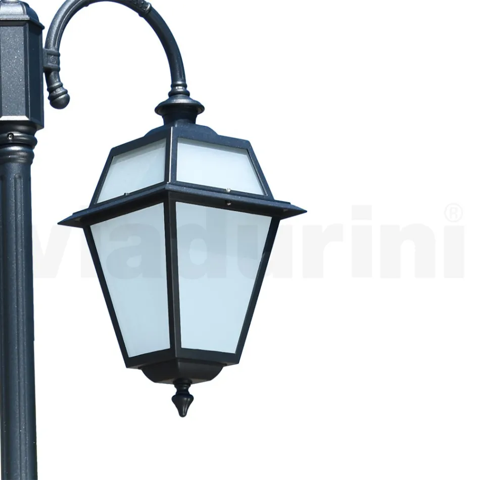 Zahradní lampa se 2 světly z hliníku a skla Made in Italy - Vivian Viadurini