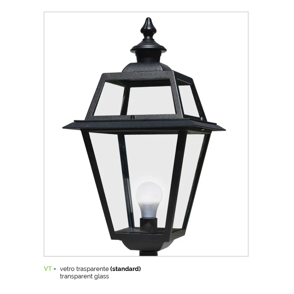 Zahradní lampa se 2 světly z hliníku a skla Made in Italy - Vivian Viadurini