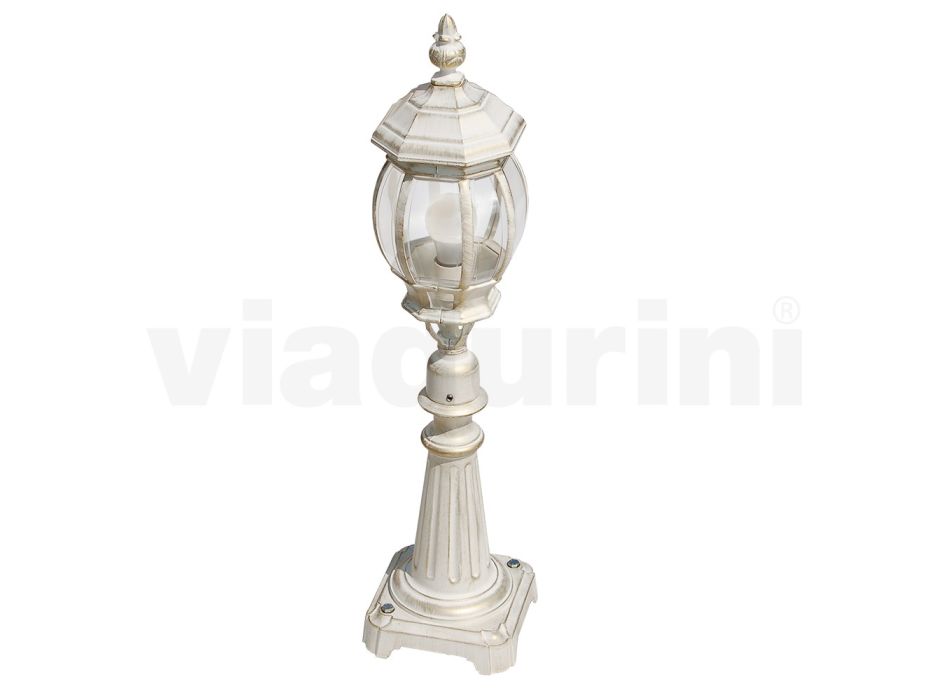 Zahradní lampa ve vintage stylu z bílého hliníku Made in Italy - Dodo Viadurini