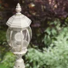 Zahradní lampa ve vintage stylu z bílého hliníku Made in Italy - Dodo Viadurini