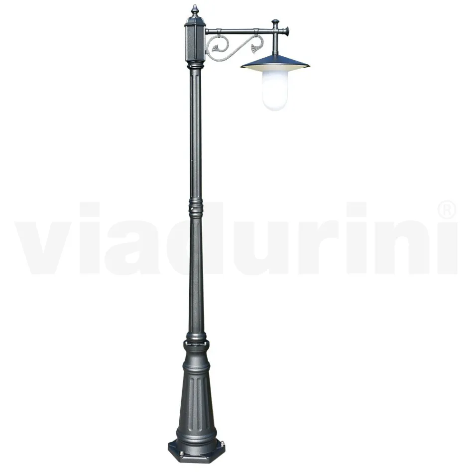 Zahradní lampa ve vintage stylu v šedém hliníku Made in Italy - Belen Viadurini
