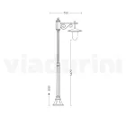 Zahradní lampa ve vintage stylu v šedém hliníku Made in Italy - Belen Viadurini