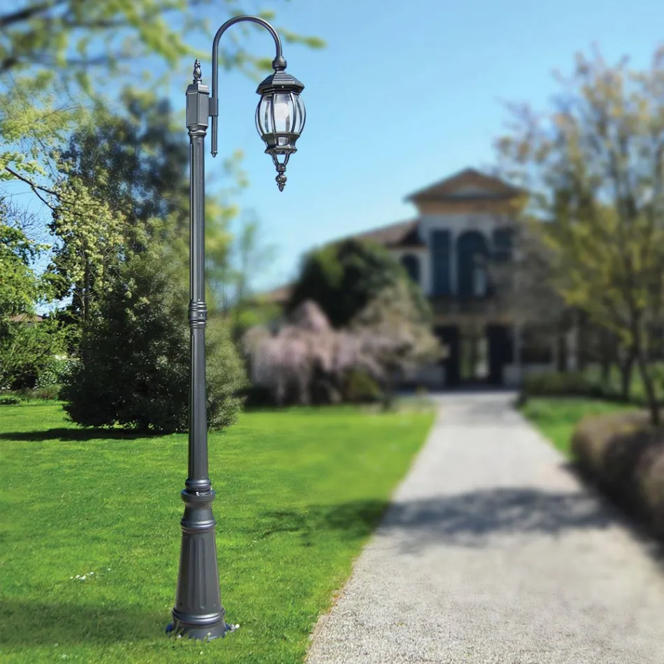 Vintage zahradní lampa z antracitového hliníku Made in Italy - Empire Viadurini