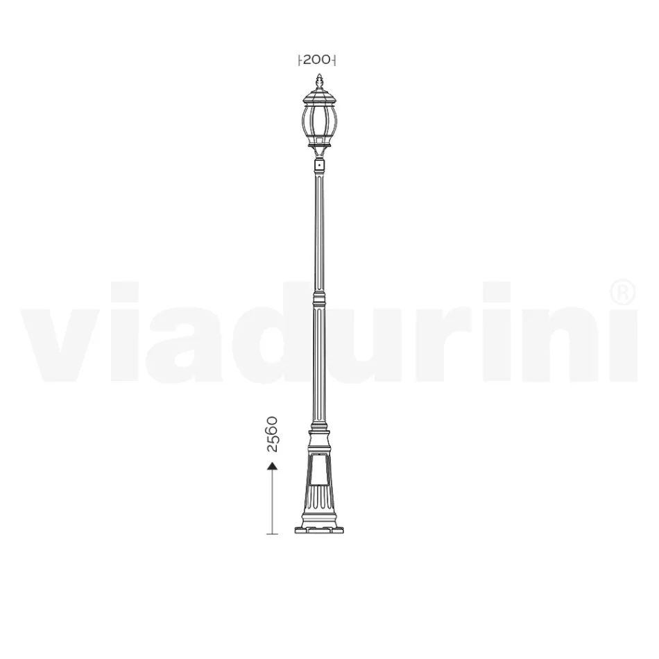 Lampa ve stylu Vintage z tlakově litého hliníku Made in Italy - Leona Viadurini