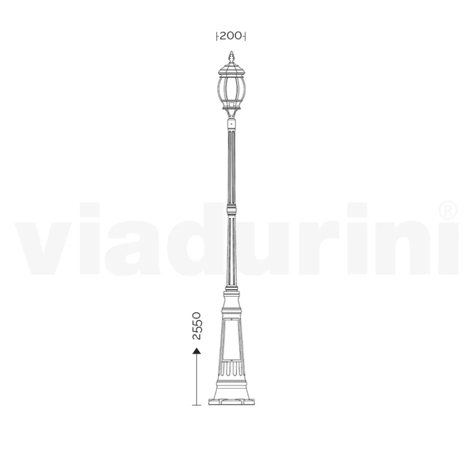 Lampa ve stylu Vintage z tlakově litého hliníku Made in Italy - Leona Viadurini