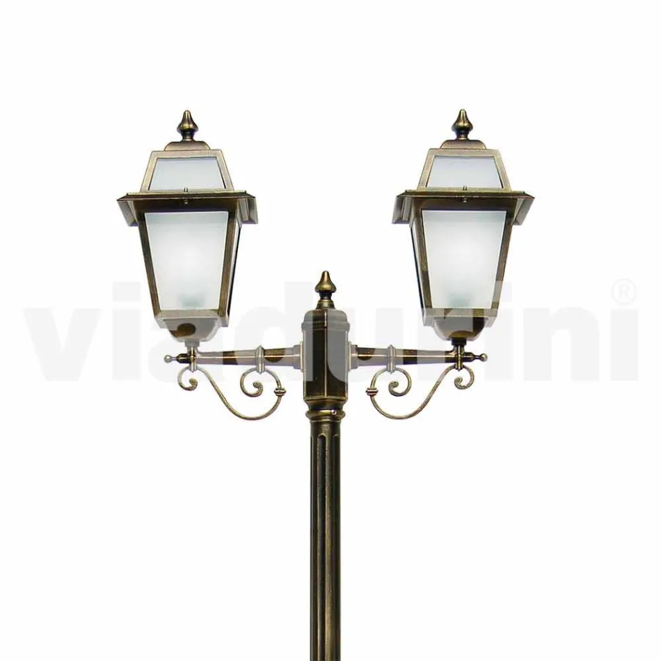 Venkovní lampa se dvěma světly z hliníku vyrobená v Itálii, Kristel Viadurini