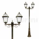 Venkovní lampa se dvěma světly z hliníku vyrobená v Itálii, Kristel Viadurini