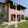 Pouliční lampa ve vintage stylu se 3 světly z bílého hliníku Made in Italy - Dodo