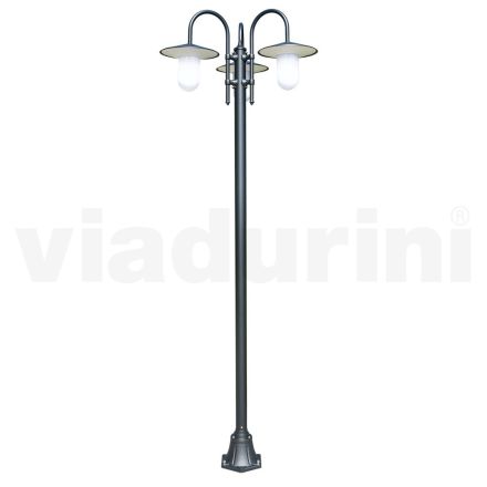 Pouliční lampa ve vintage stylu se 3 světly z hliníku Made in Italy - Belen Viadurini