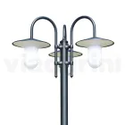 Pouliční lampa ve vintage stylu se 3 světly z hliníku Made in Italy - Belen Viadurini