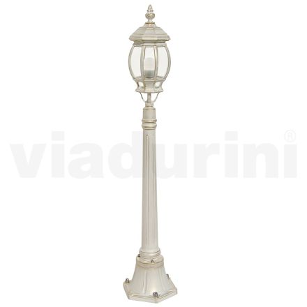 Pouliční lampa ve vintage stylu z bílého hliníku Made in Italy - Dodo Viadurini