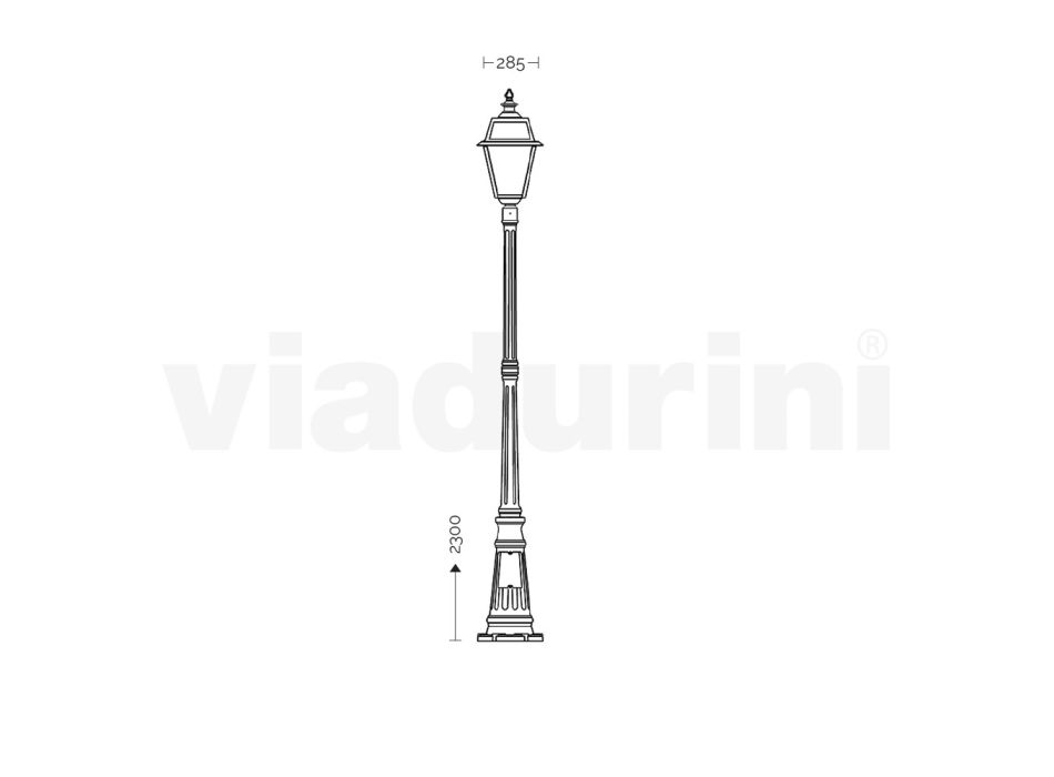 Lampa ve vintage stylu z hliníku a skla Made in Italy - Vivian Viadurini