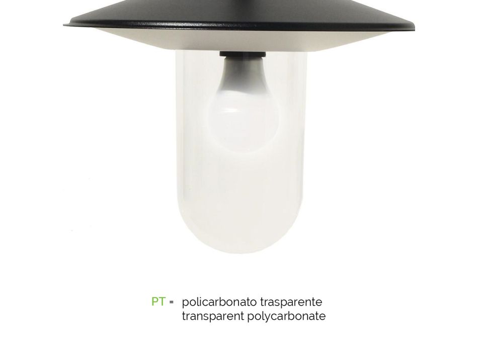Pouliční lampa ve vintage stylu z antracitově šedého hliníku Made in Italy - Belen Viadurini