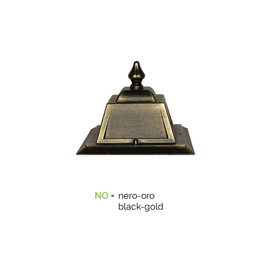 Vintage lampový sloup se 2 světly z hliníku a skla Made in Italy - Doroty Viadurini