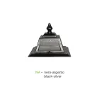 Vintage lampový sloup se 2 světly z hliníku a skla Made in Italy - Doroty Viadurini