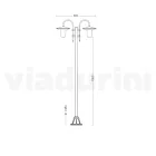 Vintage zahradní lampa 2 světla z hliníku Made in Italy - Belen Viadurini