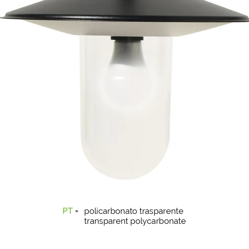 Vintage zahradní lampa 2 světla z hliníku Made in Italy - Belen Viadurini