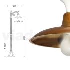 Vintage lampa z hliníku s difuzorem z mosazi Made in Italy - Adela Viadurini
