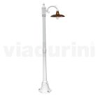 Vintage lampa z hliníku s difuzorem z mosazi Made in Italy - Adela Viadurini