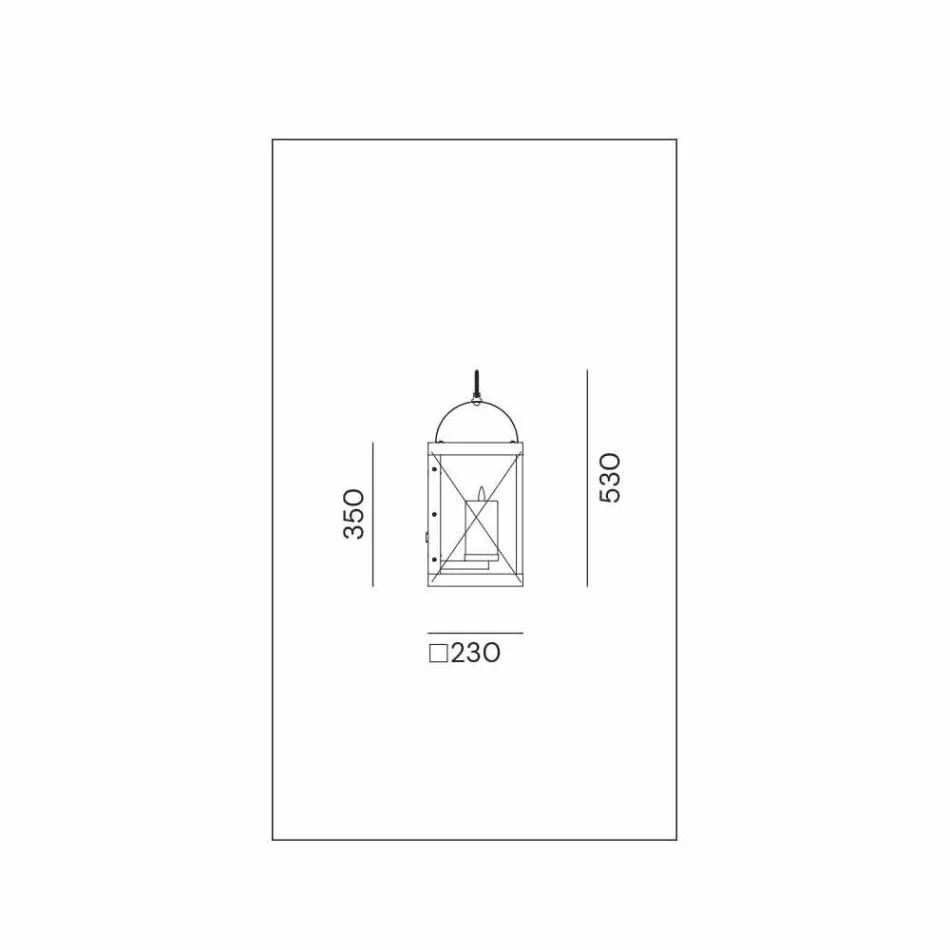 Nástěnná lucerna s mosaznou svíčkou klasického designu - Lanterne od Il Fanale Viadurini