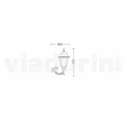 Nástěnná zahradní hliníková lucerna vyrobená v Itálii, Aquilina Viadurini