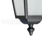 Zahradní stropní lucerna z antracitového hliníku a pískovaného skla - Elric Viadurini