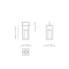 Venkovní lucerna s černou hliníkovou konstrukcí Made in Italy - Eve Viadurini