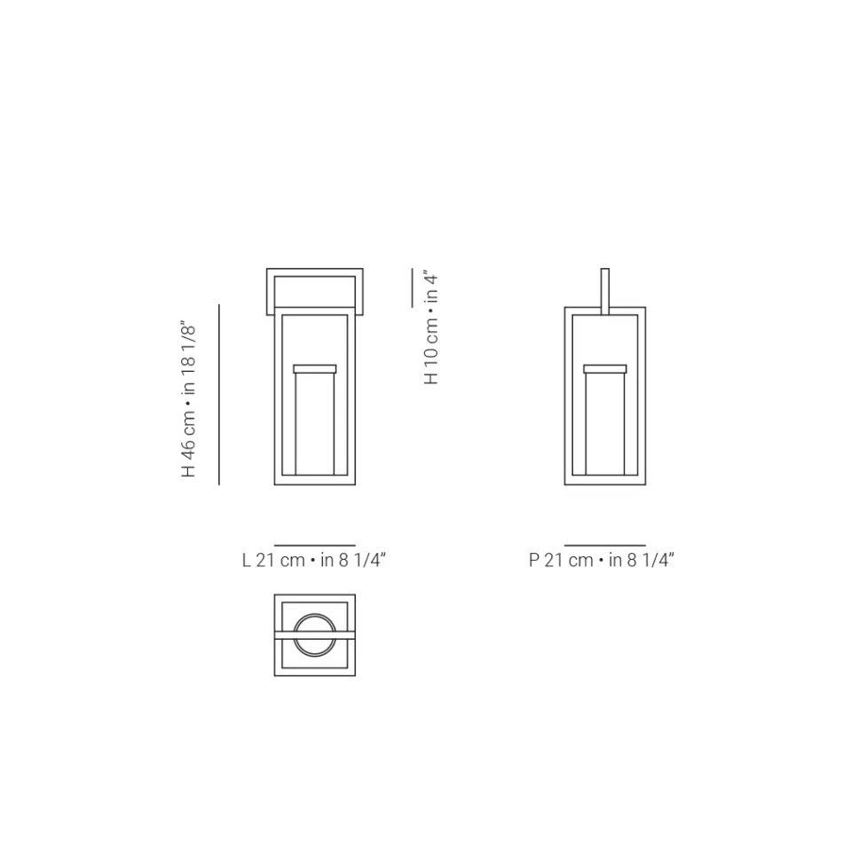 Venkovní lucerna s černou hliníkovou konstrukcí Made in Italy - Eve Viadurini
