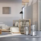 Venkovní lucerna s černou hliníkovou konstrukcí Made in Italy - Eve Viadurini