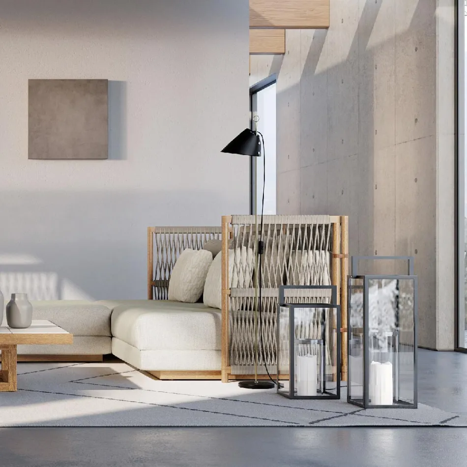 Venkovní lucerna s černou hliníkovou konstrukcí Made in Italy - Eve Viadurini