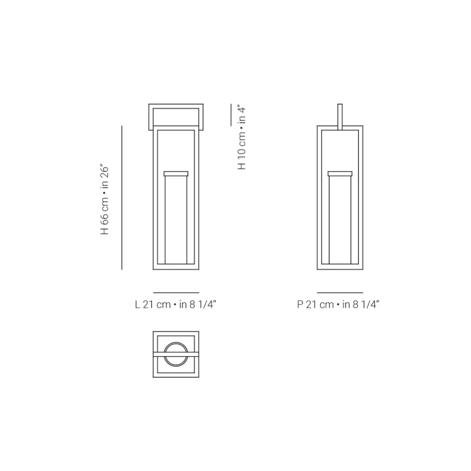 Venkovní lucerna s černou hliníkovou konstrukcí Made in Italy - Eve Viadurini