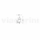 Nástěnná zahradní hliníková lucerna vyrobená v Itálii, Aquilina Viadurini