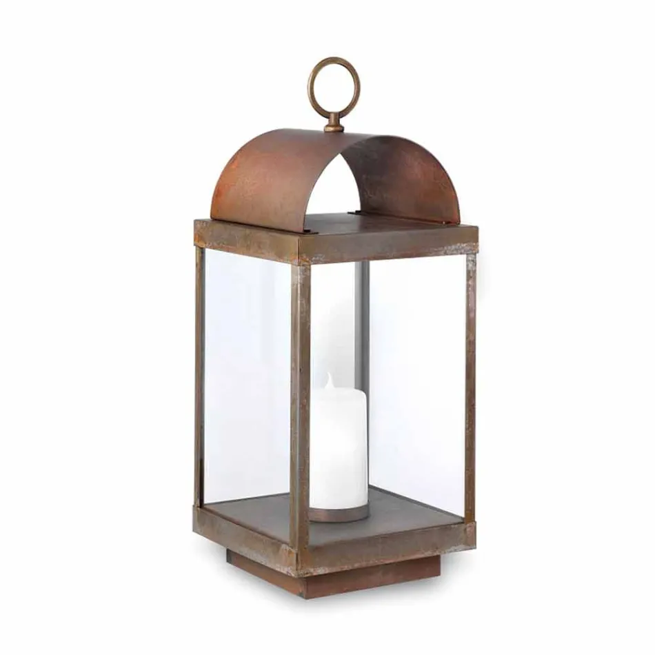 Garden Lantern s železa nebo mosazi svíčka Il Fanale Viadurini