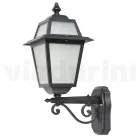 Zahradní lucerna z antracitového hliníku a pískovaného skla - Elric Viadurini