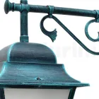 Venkovní nástěnná lucerna z hliníku a pískovaného skla - Alchymista Viadurini