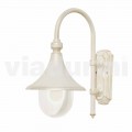 Venkovní nástěnná lampa z bílého hliníku, vyrobená v Itálii, Anusca