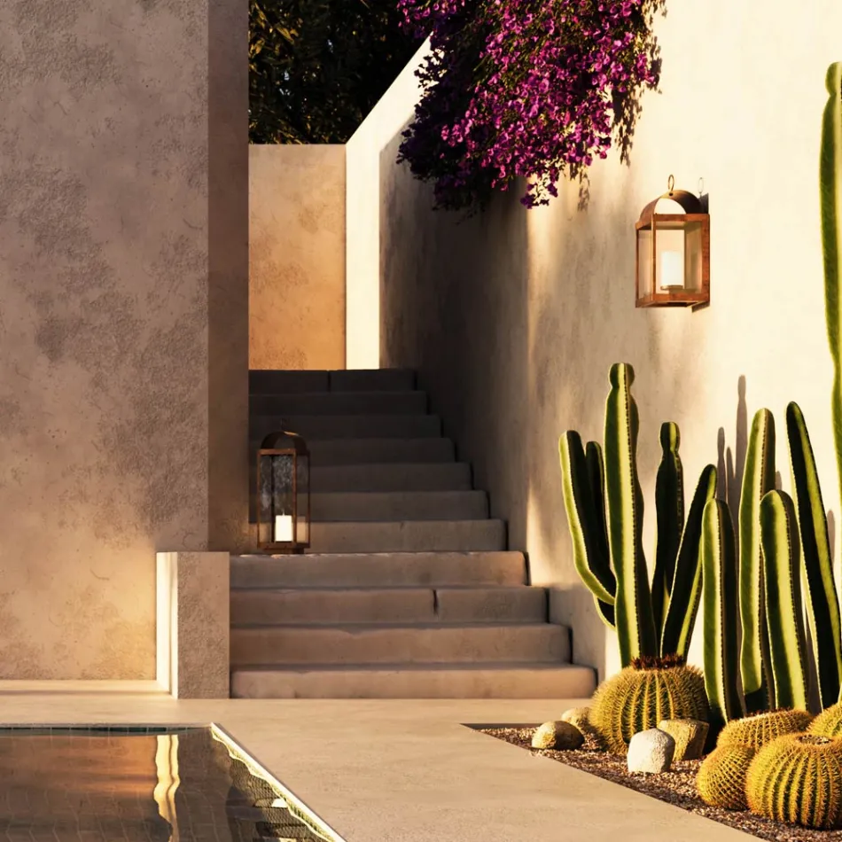 Il Fanale železná nebo mosazná venkovní nástěnná lucerna Viadurini