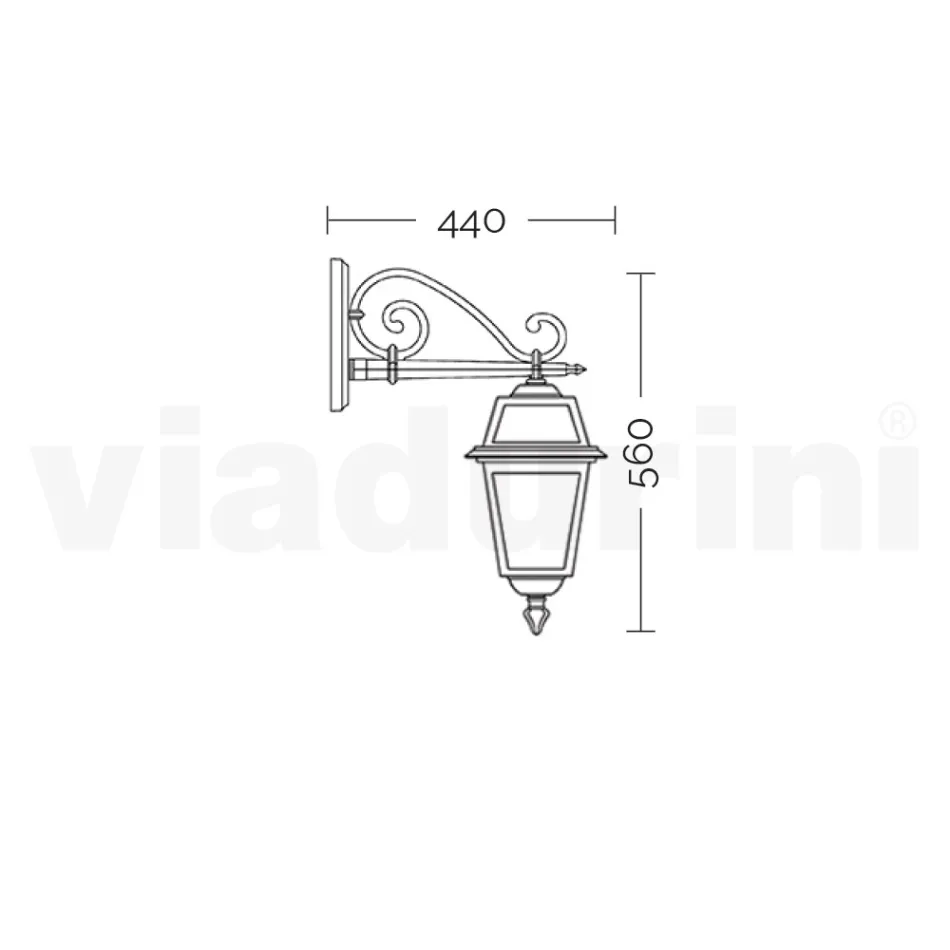 Venkovní lucerna vyrobená z antracitového hliníku a skla Made in Italy - Elric Viadurini