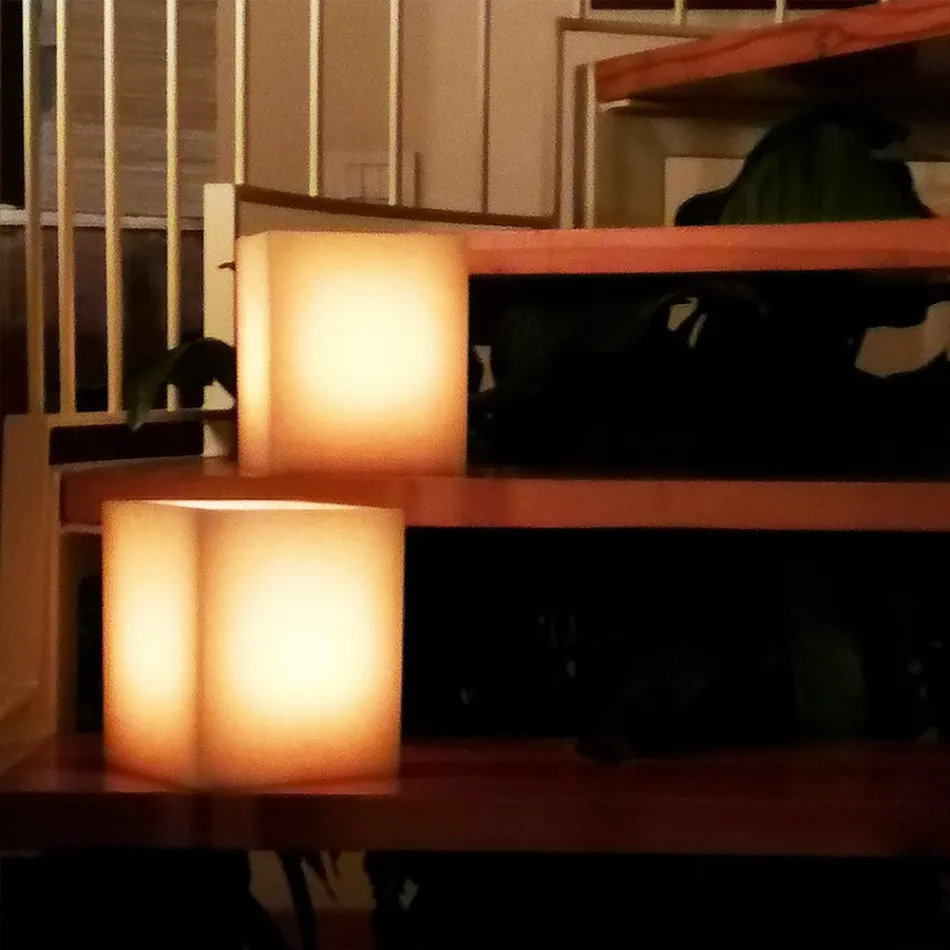 Vonná lucerna ve vosku Scratched Effect s čajovou svíčkou Made in Italy - Famme Viadurini