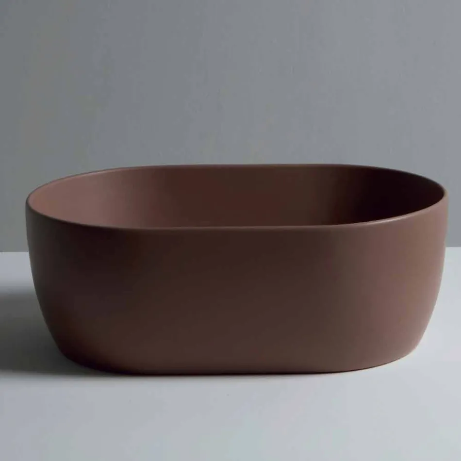 Umyvadlo 45x32cm keramické pultu Italy hvězda dělal, moderní design Viadurini