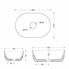 Umyvadlo 45x32cm keramické pultu Italy hvězda dělal, moderní design Viadurini