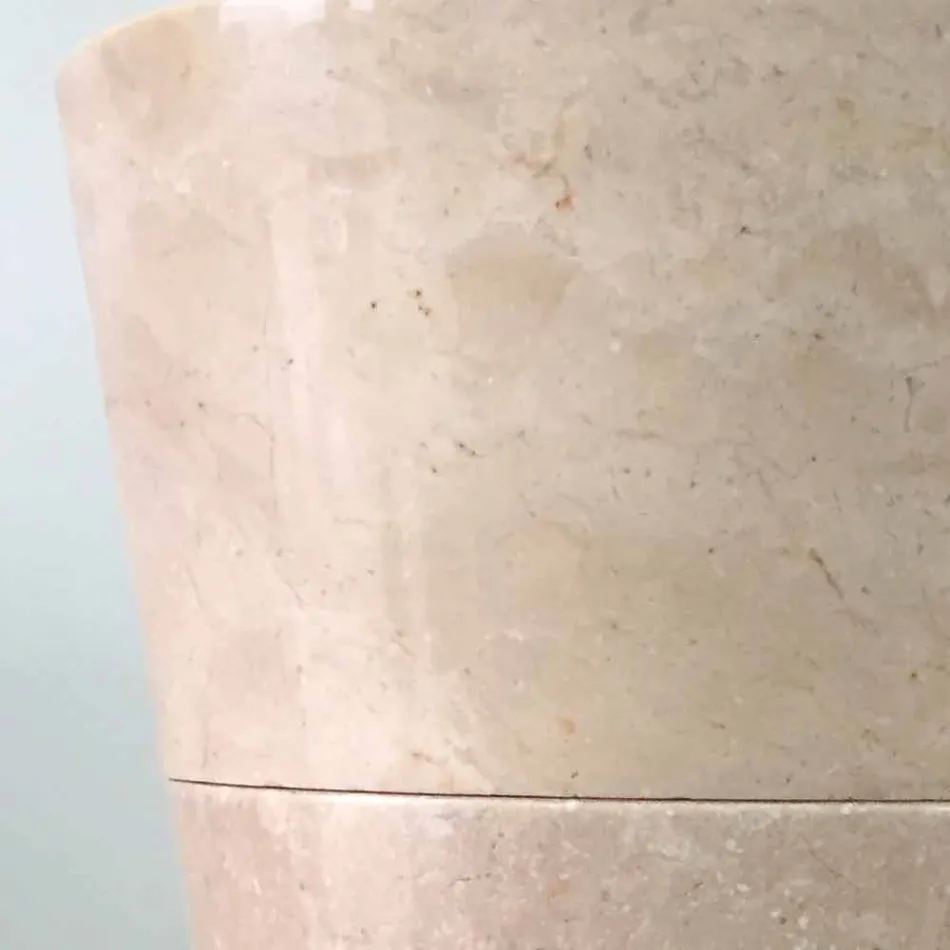 Igor ručně malované, lesklé bílé kuželové podstavec Viadurini