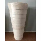 Návrh koupelny umyvadlo v bílém kameni Brent, unikátní kus Viadurini