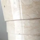 Návrh koupelny umyvadlo v bílém kameni Brent, unikátní kus Viadurini