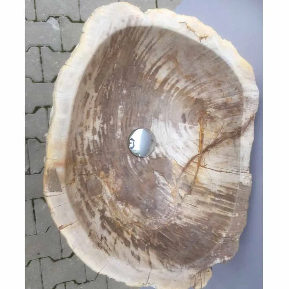 Návrh umyvadlového podstavce z přírodního kamene Ley, ručně vyrobený Viadurini