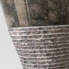 Umyvadlo podstavec v tmavě šedém přírodním kameni Fara, unikátní kus Viadurini