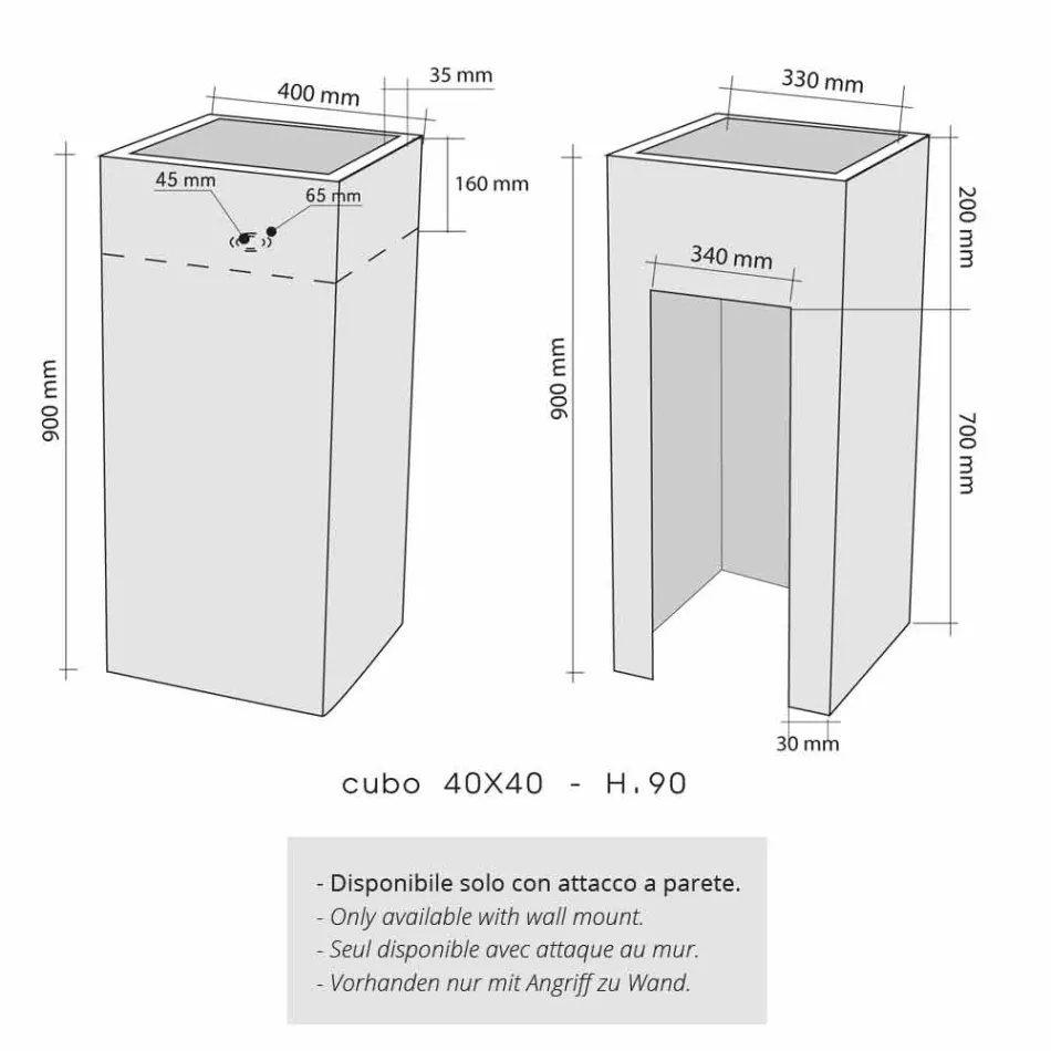 Umyvadlo kamenný sloup Natural Black Balik Viadurini