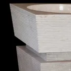 Podstavec z přírodního kamene, bílý, ručně vyrobený Viadurini