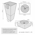 Umyvadlo Column pyramida kámen Natural Beige Nias Viadurini